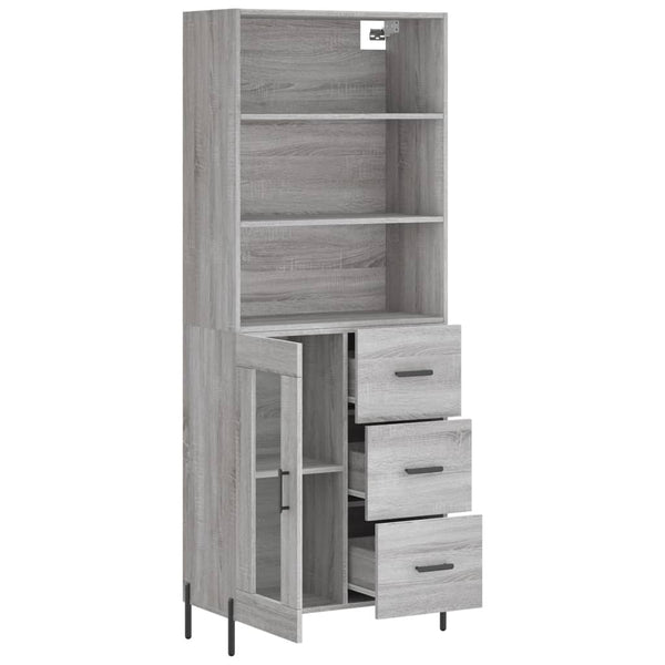Schrank grau 69,5x34x180cm (Holz)
