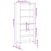 Grauer Schrank Harabor 69,5x32,5x180cm (Holz)