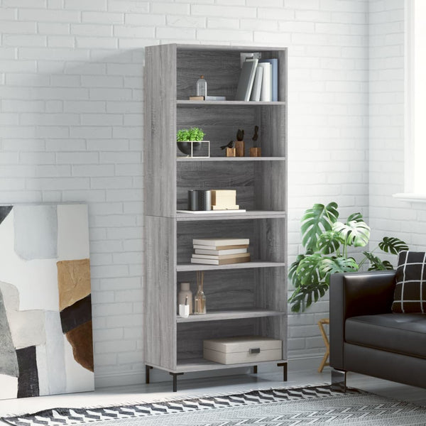 Grauer Schrank Harabor 69,5x32,5x180cm (Holz)