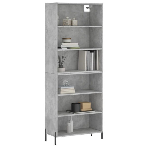 Betongrauer Schrank ist 69,5x32,5x180cm (Holz)