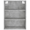 Betongrauer Schrank ist 69,5x32,5x180cm (Holz)