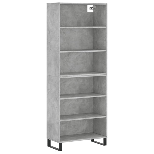 Betongrauer Schrank Adinela 69,5x32,5x180cm (Holz)