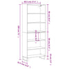 Betongrauer Schrank Adinela 69,5x32,5x180cm (Holz)