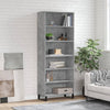 Betongrauer Schrank Adinela 69,5x32,5x180cm (Holz)
