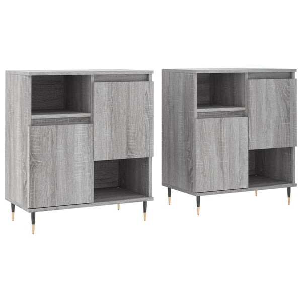 Graues Sideboard Pisica (2 Stk. Sonoma-Holz)