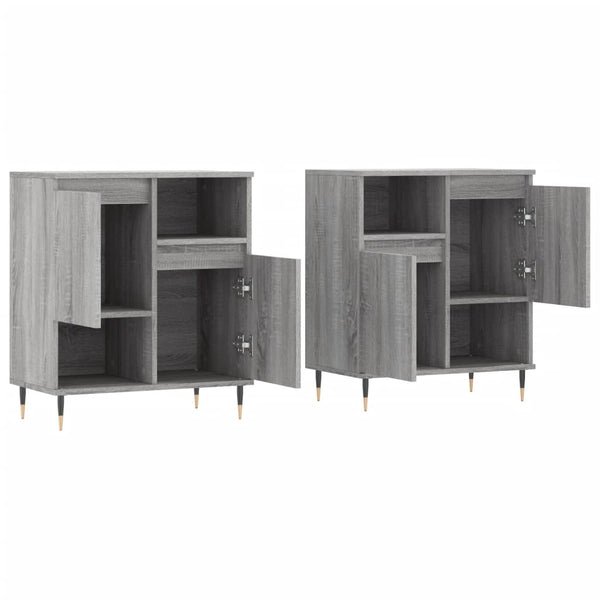 Graues Sideboard Pisica (2 Stk. Sonoma-Holz)
