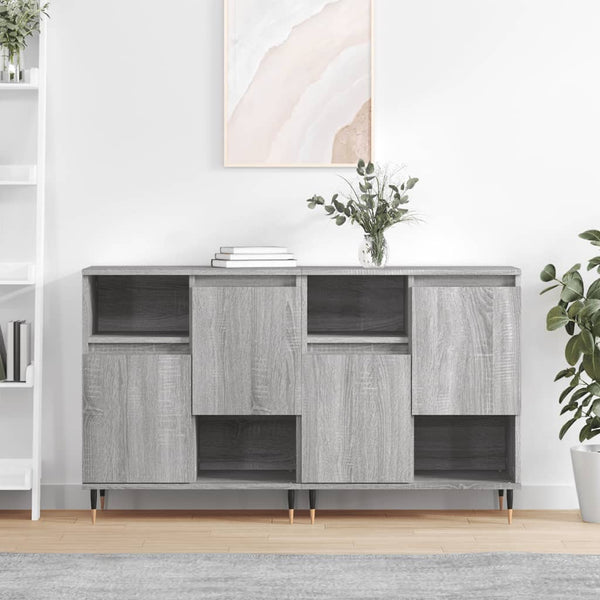 Graues Sideboard Pisica (2 Stk. Sonoma-Holz)
