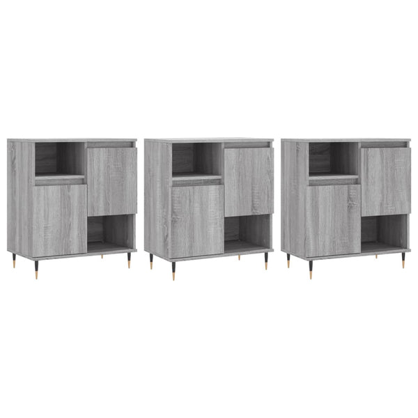 Graues Sideboard Pisica (3-teilig Sonoma Holz)