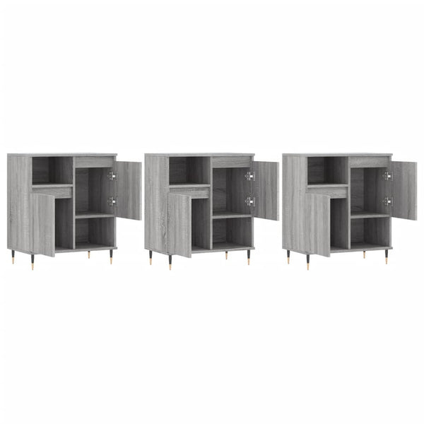 Graues Sideboard Pisica (3-teilig Sonoma Holz)