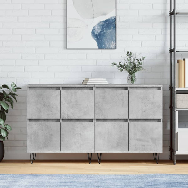 Betongraues Sideboard Tabarce (2-teilig, Holz)