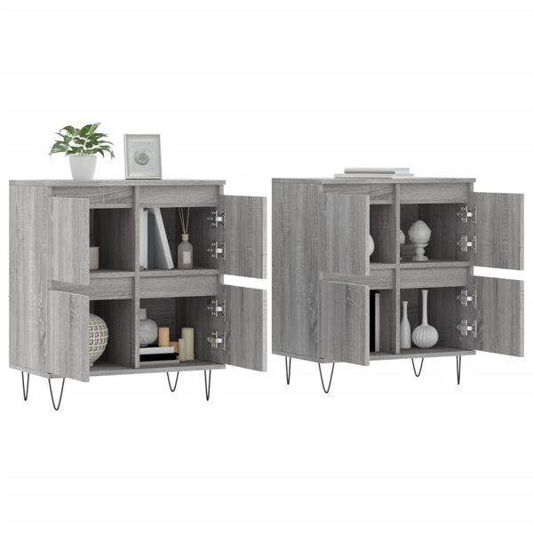Graue Kommoden Tabarce (2 Stück Sonoma Holz)