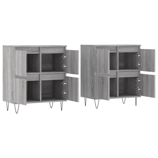 Graue Kommoden Tabarce (2 Stück Sonoma Holz)
