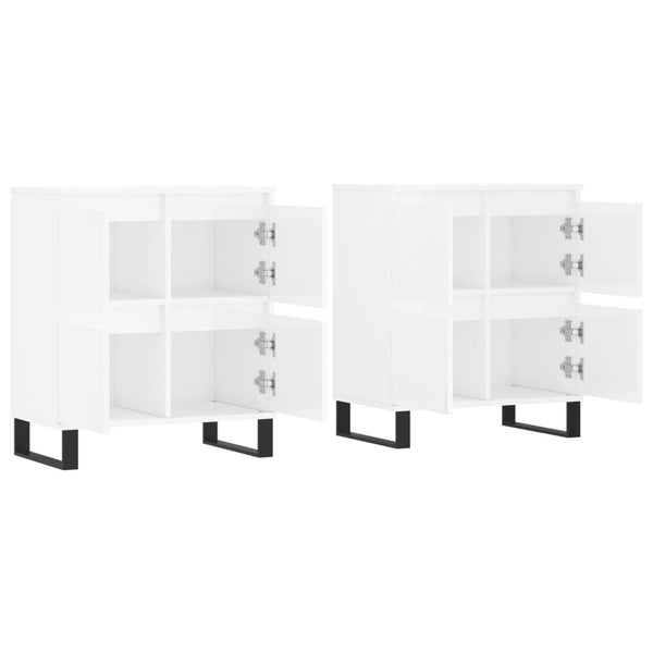 Weiße Sideboards Dorice (2 St. Hochglanz Holz)