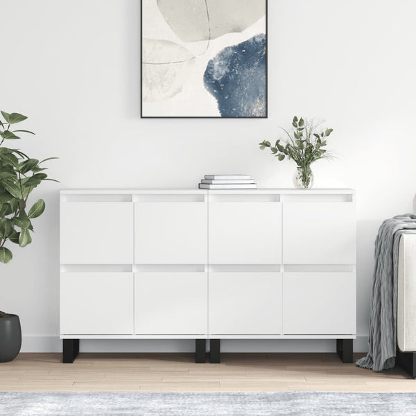 Weiße Sideboards Dorice (2 St. Hochglanz Holz)