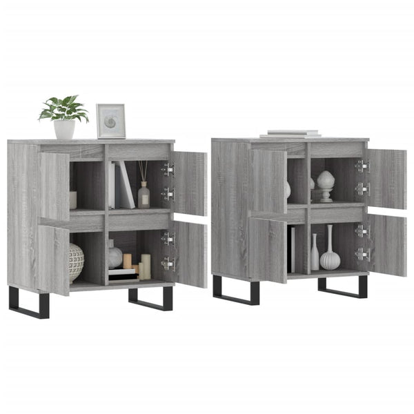 Graue Anrichte Dorice (2-teilig Sonoma Holz)