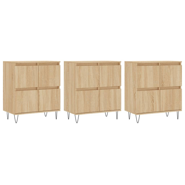Sideboards Tabarce (3 Stück Sonoma-Eiche Holz)