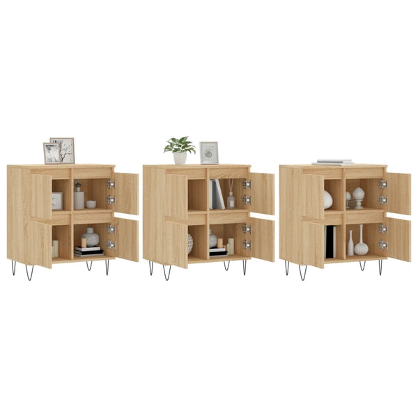 Sideboards Tabarce (3 Stück Sonoma-Eiche Holz)