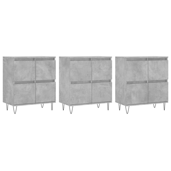 Sideboards Tabarce in Betongrau (3 Stück Holz)
