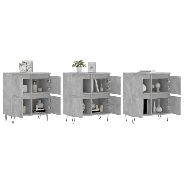Sideboards Tabarce in Betongrau (3 Stück Holz)