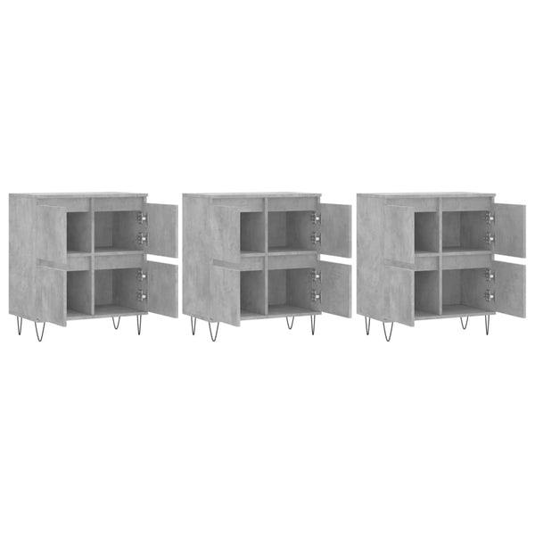 Sideboards Tabarce in Betongrau (3 Stück Holz)