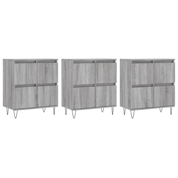 Grauer Wäscheschrank Tabarce (3 Stück Sonoma Holz)