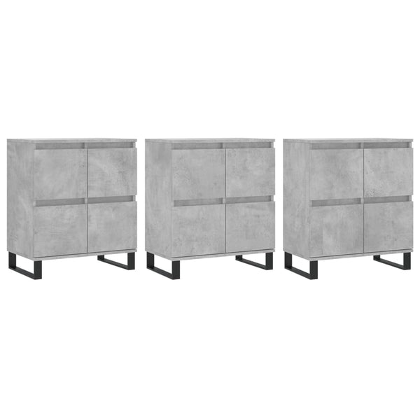 Betongraues Sideboard Dorice (3 Holzteile)