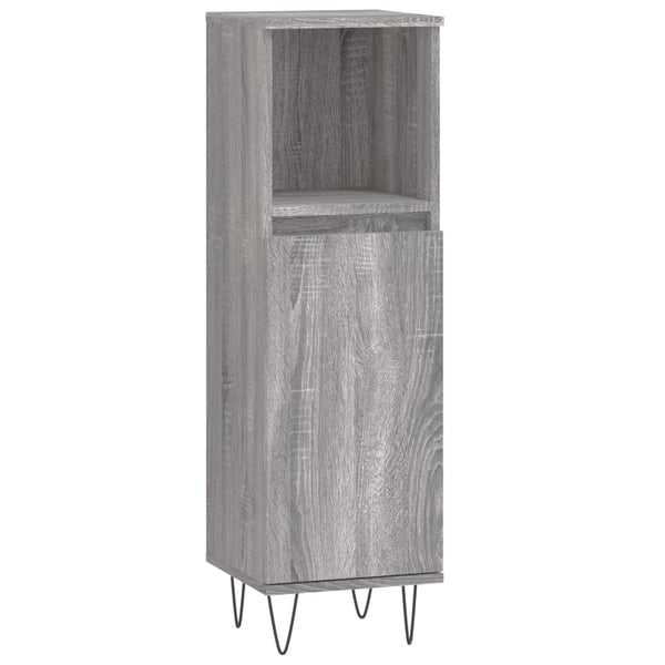 Graues Badezimmermöbel-Set Clelia (3-teilig, Sonoma-Holz)