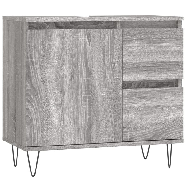 Graues Badezimmermöbel-Set Clelia (3-teilig, Sonoma-Holz)