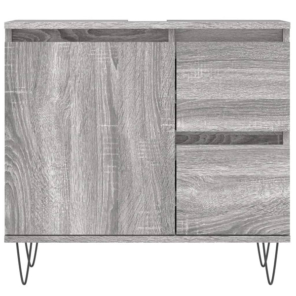 Graues Badezimmermöbel-Set Clelia (3-teilig, Sonoma-Holz)