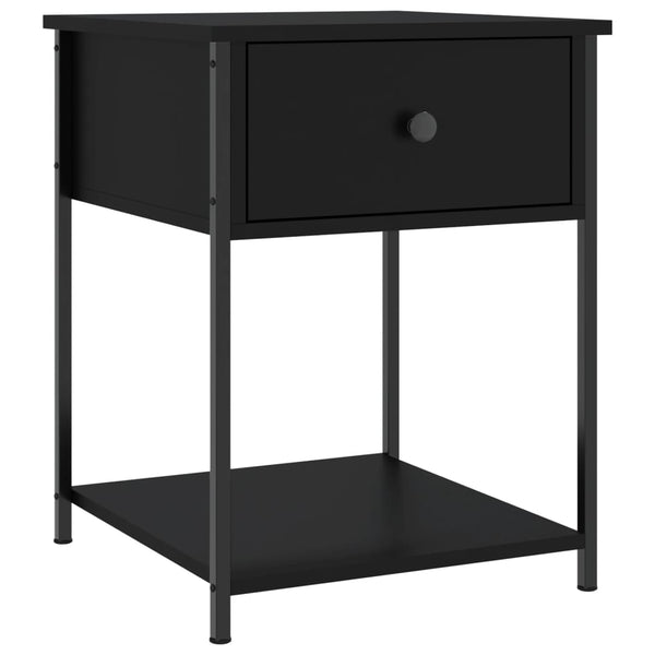 Schwarze Nachttische Strajeru 44x45x58cm (2 Stk. aus Holz)