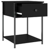 Schwarze Nachttische Strajeru 44x45x58cm (2 Stk. aus Holz)