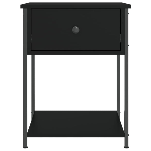 Schwarze Nachttische Strajeru 44x45x58cm (2 Stk. aus Holz)