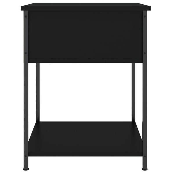 Schwarze Nachttische Strajeru 44x45x58cm (2 Stk. aus Holz)