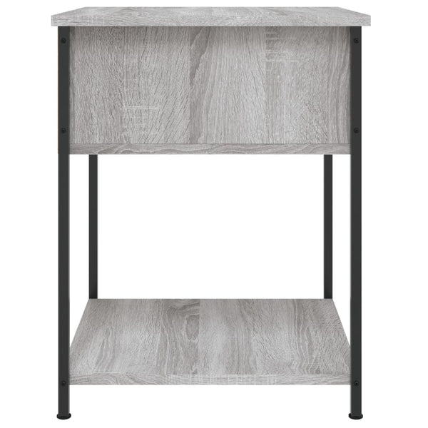 Graue Nachttische Strajeru 44x45x58cm (2 Stück Sonoma Holz)