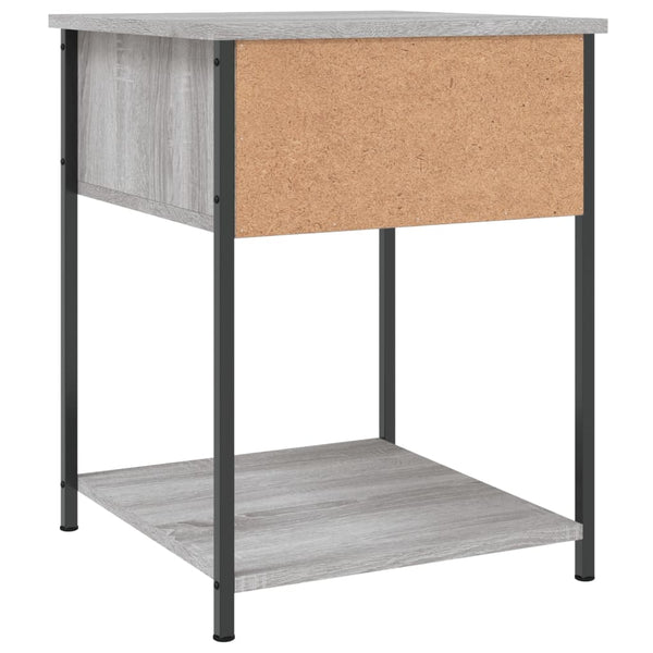 Graue Nachttische Strajeru 44x45x58cm (2 Stück Sonoma Holz)