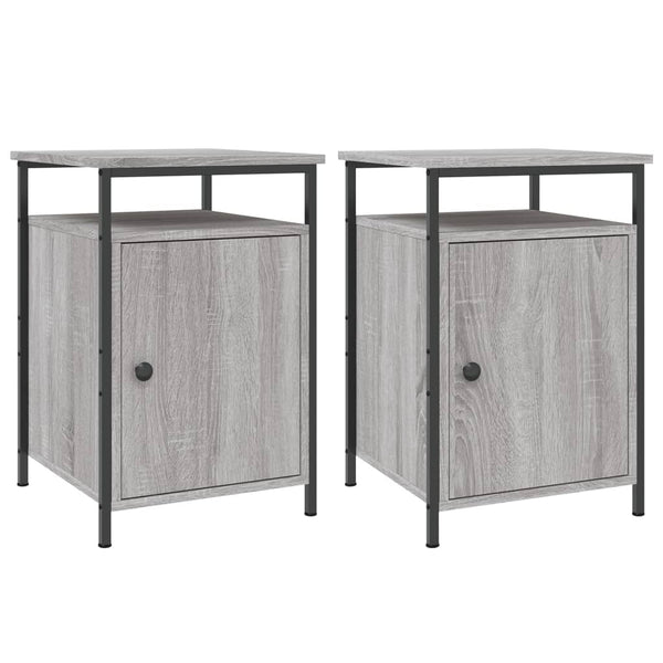 Graue Nachttische Zefir 40x42x60cm (2 Stk. Sonoma-Holz)
