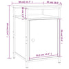 Graue Nachttische Zefir 40x42x60cm (2 Stk. Sonoma-Holz)