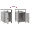 Graue Nachttische Zefir 40x42x60cm (2 Stk. Sonoma-Holz)
