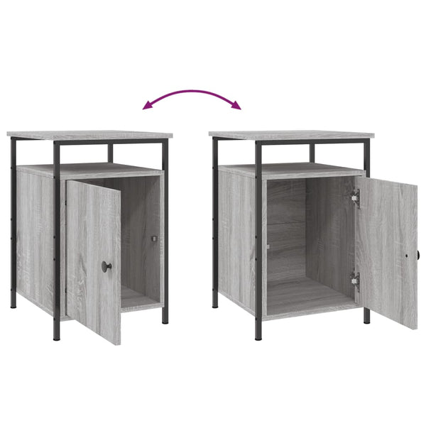 Graue Nachttische Zefir 40x42x60cm (2 Stk. Sonoma-Holz)