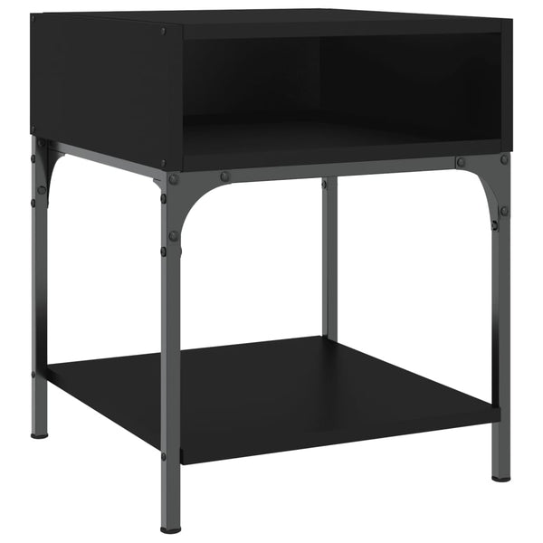 Schwarze Nachttische Ianula 40x41x50cm (2er Set Holz)