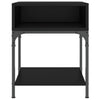Schwarze Nachttische Ianula 40x41x50cm (2er Set Holz)