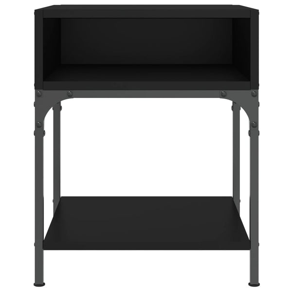 Schwarze Nachttische Ianula 40x41x50cm (2er Set Holz)