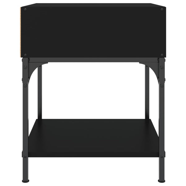 Schwarze Nachttische Ianula 40x41x50cm (2er Set Holz)