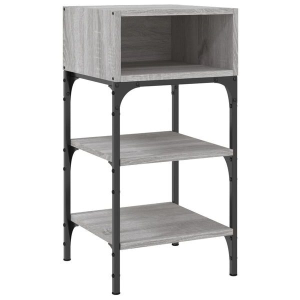 Grauer Nachttisch Fotinica 35x34,5x70cm (2 Stück Sonoma-Holz)