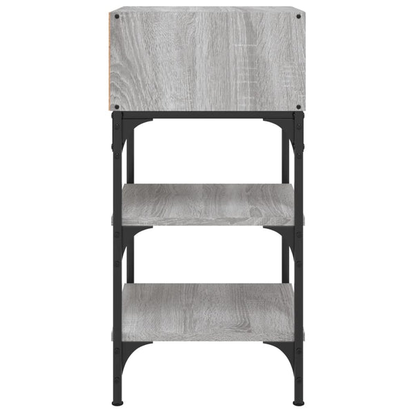Grauer Nachttisch Fotinica 35x34,5x70cm (2 Stück Sonoma-Holz)