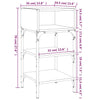 Grauer Nachttisch Fotinica 35x34,5x70cm (2 Stück Sonoma-Holz)