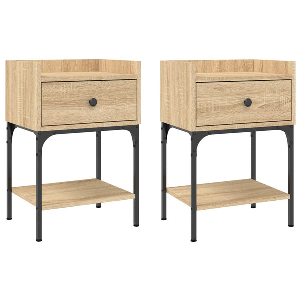 Nachttische Sonoma-Eiche Adreian 40,5x31x60cm (2 Stk., Holz)
