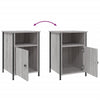 Nachttisch Mucherem Grau 40x42x60cm (Holz)