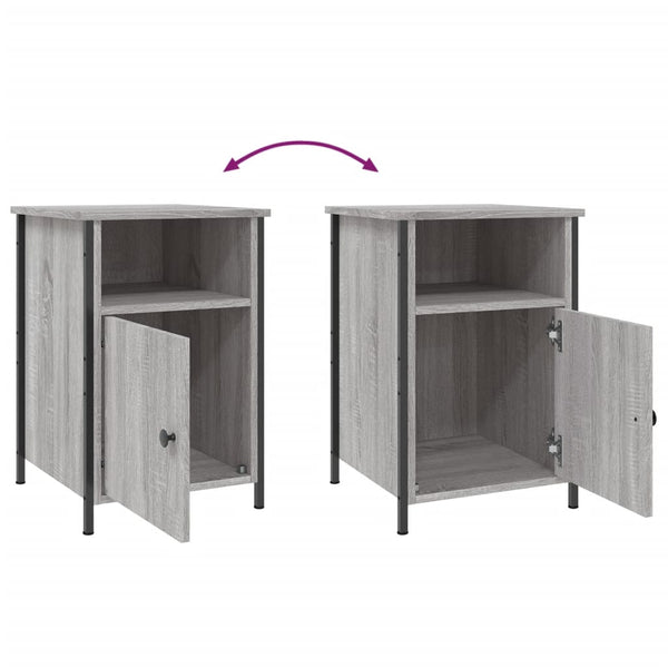 Nachttisch Mucherem Grau 40x42x60cm (Holz)