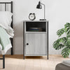 Nachttisch Mucherem Grau 40x42x60cm (Holz)